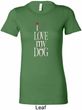 I Love My Dog Ladies Longer Length Shirt
