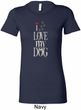 I Love My Dog Ladies Longer Length Shirt