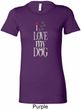 I Love My Dog Ladies Longer Length Shirt