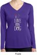 I Love My Dog Ladies Moisture Wicking Long Sleeve Shirt