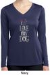 I Love My Dog Ladies Moisture Wicking Long Sleeve Shirt