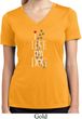 I Love My Dog Ladies Moisture Wicking V-neck Shirt