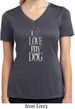 I Love My Dog Ladies Moisture Wicking V-neck Shirt