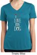 I Love My Dog Ladies Moisture Wicking V-neck Shirt
