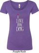 I Love My Dog Ladies Scoop Neck Shirt