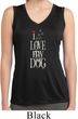 I Love My Dog Ladies Sleeveless Moisture Wicking Shirt