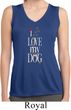 I Love My Dog Ladies Sleeveless Moisture Wicking Shirt