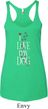 I Love My Dog Ladies Tri Blend Racerback Tank Top