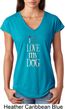I Love My Dog Ladies Tri Blend V-Neck Shirt