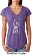 I Love My Dog Ladies Tri Blend V-Neck Shirt