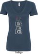 I Love My Dog Ladies V-Neck Shirt