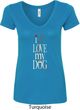 I Love My Dog Ladies V-Neck Shirt