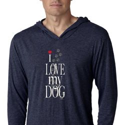 I Love My Dog Lightweight Hoodie Shirt