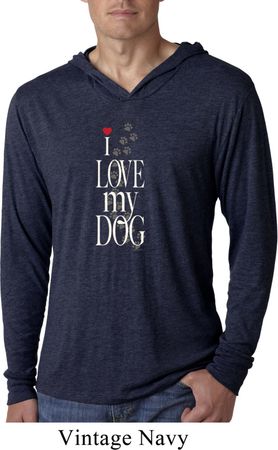 I Love My Dog Lightweight Hoodie Shirt