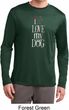 I Love My Dog Mens Moisture Wicking Long Sleeve Shirt