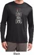 I Love My Dog Mens Moisture Wicking Long Sleeve Shirt