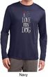 I Love My Dog Mens Moisture Wicking Long Sleeve Shirt