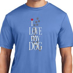 I Love My Dog Mens Moisture Wicking Shirt