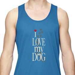 I Love My Dog Mens Moisture Wicking Tanktop