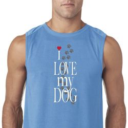 I Love My Dog Mens Sleeveless Shirt
