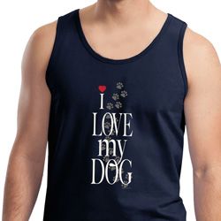 I Love My Dog Mens Tank Top