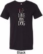 I Love My Dog Mens Tri Blend Crewneck Shirt