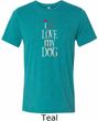 I Love My Dog Mens Tri Blend Crewneck Shirt