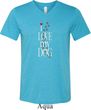 I Love My Dog Mens Tri Blend V-neck Shirt