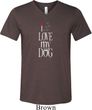 I Love My Dog Mens Tri Blend V-neck Shirt