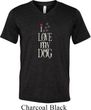 I Love My Dog Mens Tri Blend V-neck Shirt
