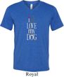 I Love My Dog Mens Tri Blend V-neck Shirt