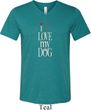 I Love My Dog Mens Tri Blend V-neck Shirt