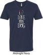 I Love My Dog Mens V-Neck Shirt