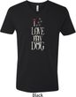 I Love My Dog Mens V-Neck Shirt