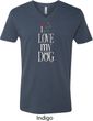 I Love My Dog Mens V-Neck Shirt