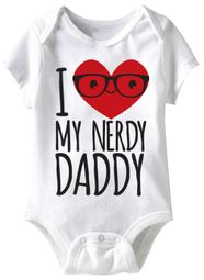I Love My Nerdy Daddy Funny Baby Romper White Infant Babies Creeper I Love My Nerdy Daddy Funny Baby Romper White Infant Babies Creeper