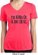 I'm Kind Of A Big Deal Black Print Ladies Moisture Wicking V-neck