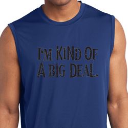 I'm Kind Of A Big Deal Black Print Mens Sleeveless Moisture Wicking