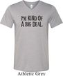 I'm Kind Of A Big Deal Black Print Mens Tri Blend V-neck Shirt