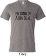 I'm Kind Of A Big Deal Black Print Mens Tri Blend V-neck Shirt