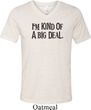 I'm Kind Of A Big Deal Black Print Mens Tri Blend V-neck Shirt