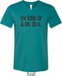 I'm Kind Of A Big Deal Black Print Mens Tri Blend V-neck Shirt