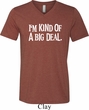 I'm Kind Of A Big Deal White Print Mens Tri Blend V-neck Shirt