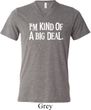 I'm Kind Of A Big Deal White Print Mens Tri Blend V-neck Shirt