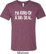 I'm Kind Of A Big Deal White Print Mens Tri Blend V-neck Shirt