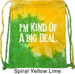 I'm Kind Of A Big Deal White Print Tie Dye Bag