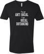 I'm Not Anti Social I am Social Distancing Adult V-Neck T-Shirt