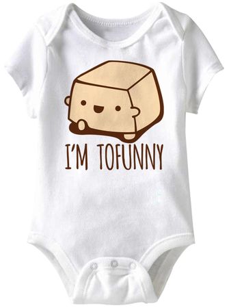 I'm Tofunny Funny Baby Romper White Infant Babies Creeper