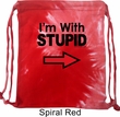 I'm With Stupid Black Print Tie Dye Bag