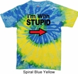 I'm With Stupid Black Print Tie Dye Shirt